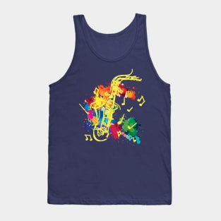 Saxophone Design Tank Top